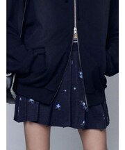 プリーツニットミニスカート