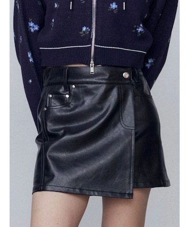 アシンメトリーラップスカート