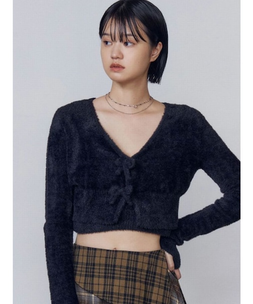 シャギーコンパクトリボンツインセット