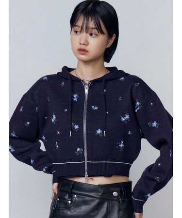 ラインニットフーディー