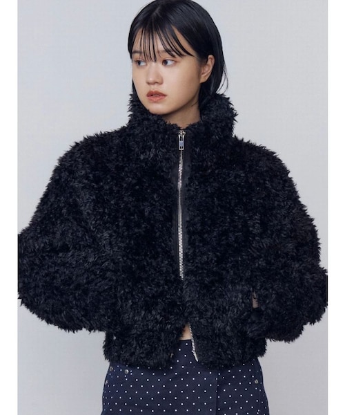 シングルミニボアブルゾン｜エモダの通販｜&mall（アンドモール）三井