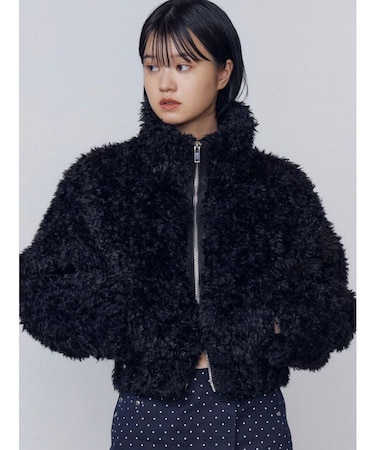 シングルミニボアブルゾン