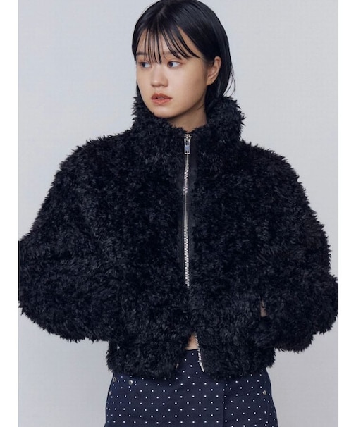 シングルミニボアブルゾン