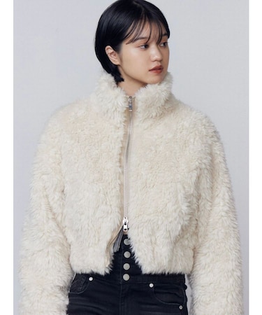 シングルミニボアブルゾン