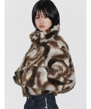 シングルミニボアブルゾン