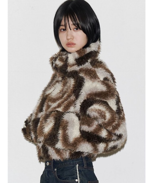 シングルミニボアブルゾン