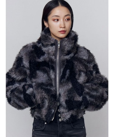 シングルミニボアブルゾン