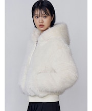 フードフェイクファーブルゾン