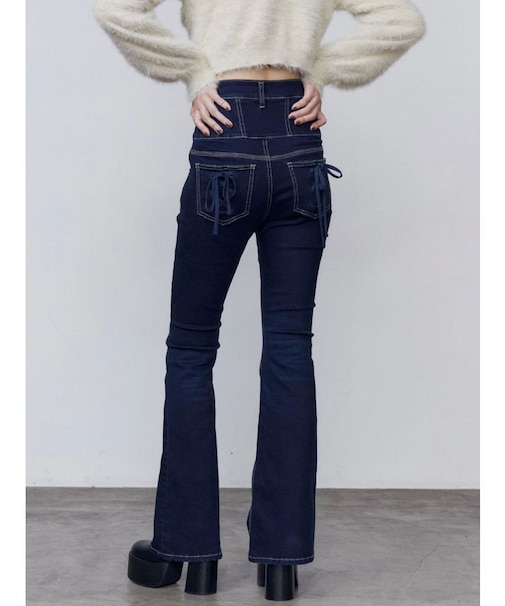 リボンポケットハイウエストパギンス