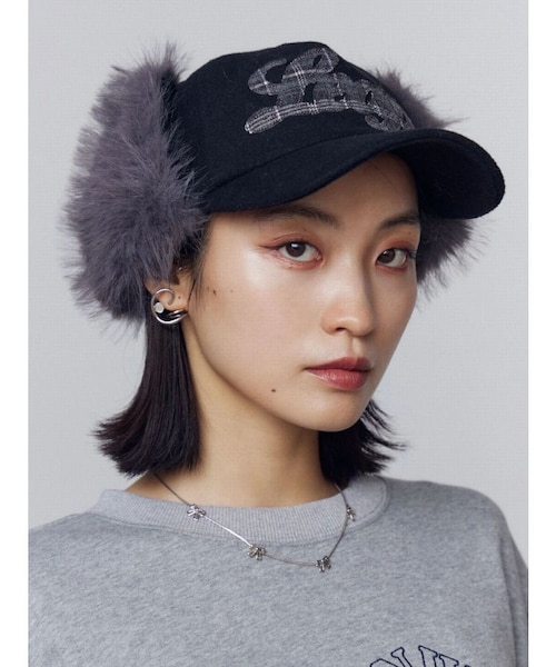 フェイクファーイヤーフラップウールキャップ フェイクファーイヤーフラップウールキャップ｜エモダの通販｜&mall