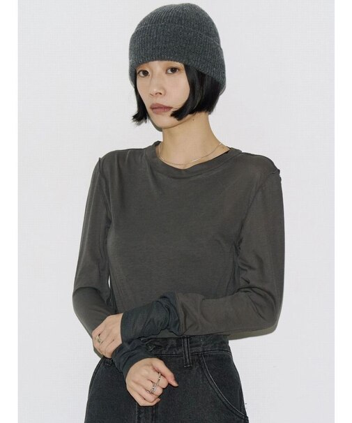 【VEQUM】SKIN FIT LONG SLEEVE TOP