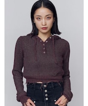 ダメージニットフーディ