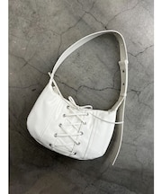 レースアップハーフムーンバッグ