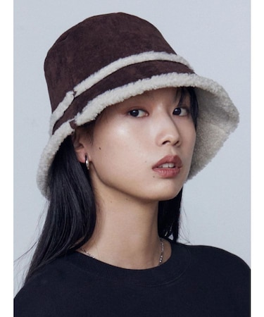 フェイクシャーリングバケットハット