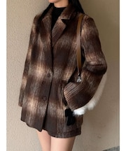 シャギージャケットコート