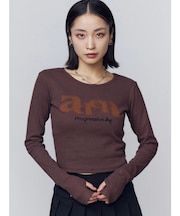 ロゴパッチクロップロングスリーブTシャツ