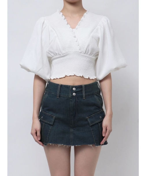 SHIRRING MINI TOP