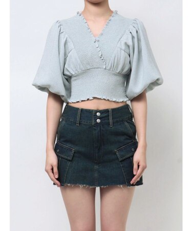SHIRRING MINI TOP