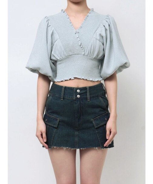 SHIRRING MINI TOP