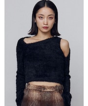 シャギースキンラインニット