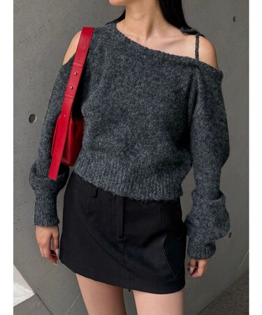 ショルダースキンニット