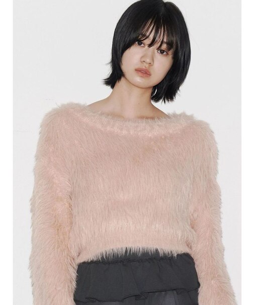 グロスミックスショートニット