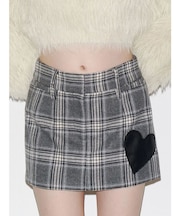 ハートパッチボックスミニスカート