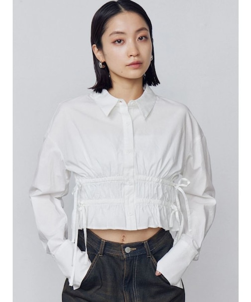 サイドリボンストリングシャツ