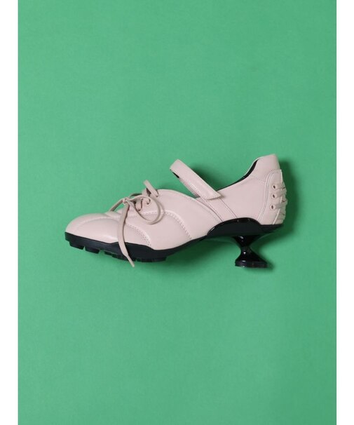 レースアップヒールスニーカー