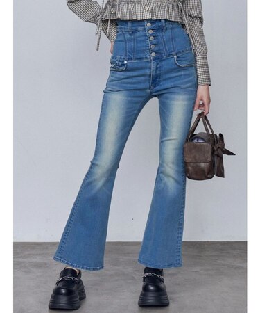 スーパーハイウエストフレアパギンス