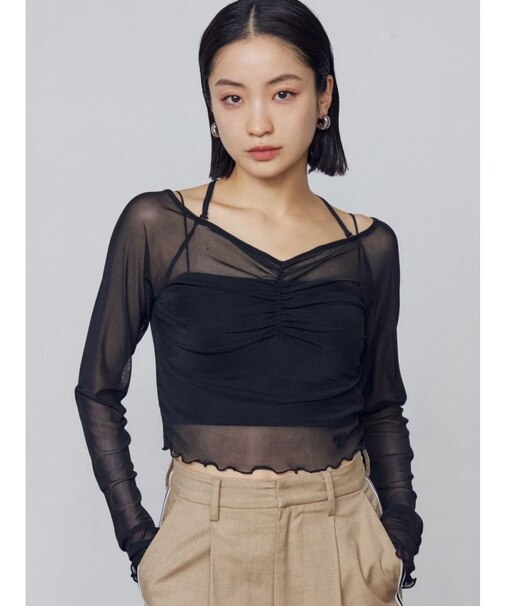 ストラップシアートップス