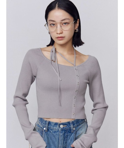 アシンメトリーチョーカーニット