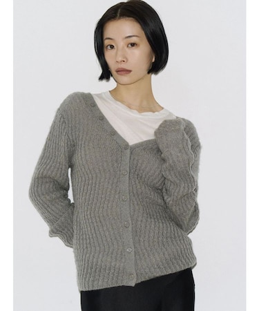 【VEQUM】WAVING V NECK KNIT