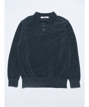 【VEQUM】VELOUR TEXTURE KNIT POLO