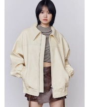 フェイクレザーオーバーブルゾン