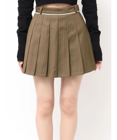 レースプリーツスカート