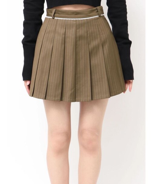 レースプリーツスカート