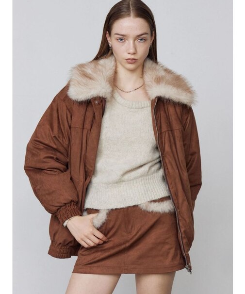 フェイクレザーブルゾン