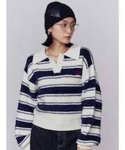 スキッパーワイドシャギーニット