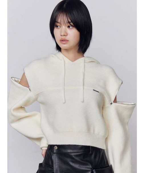 マルチオープンニットフーディ