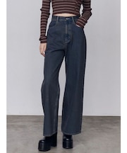 ミッドワイドジャストウエストジーンズ