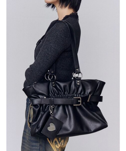 ベルトギャザートートバッグ