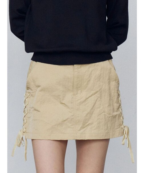 レースアップミニスカート