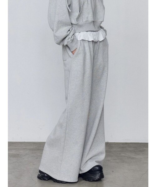 ウエストフリルスウェットパンツ Waist Ruffle Sweatpants/ウエストフリルスウェットパンツ【MAISON