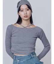 2WAYストリングリブトップス