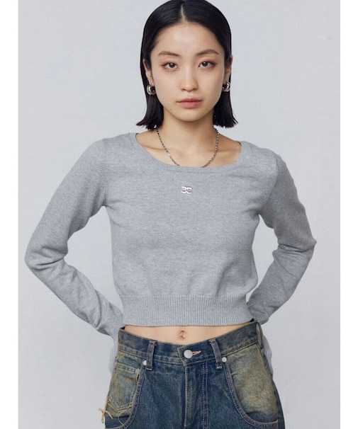 プレートクロップニット