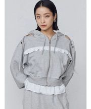 カットアウトリボンフーディ