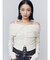 FRONT BUTTON OFF SHOULDER KNIT