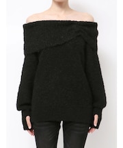 TUCK OFF SHOULDER KNIT