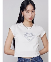 エンブレムハートパッチTシャツ